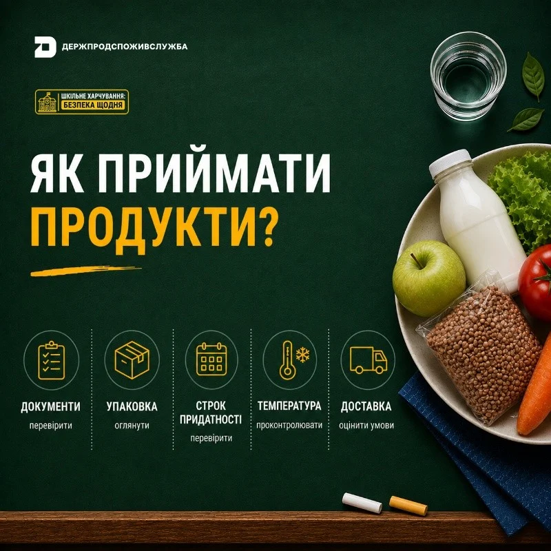 Шкільне харчування: як правильно приймати продукти на харчоблоці?