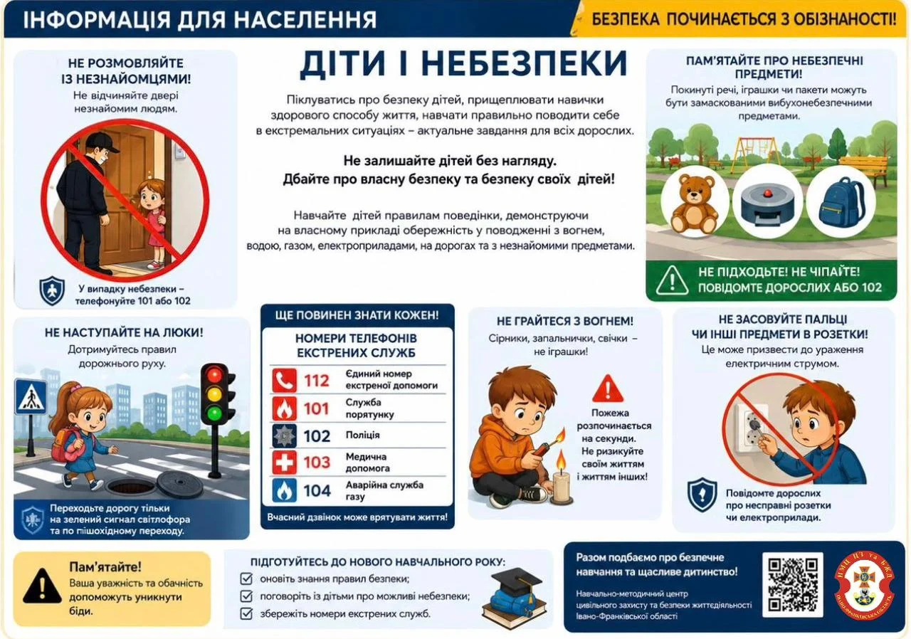 Навчально-методичний центр цивільного захисту та безпеки життєдіяльності Івано-Франківської області інформує